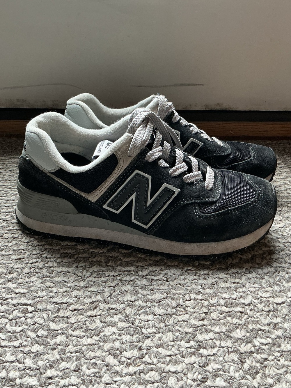 New Balance Black and White Retro Low-Top Sneaker